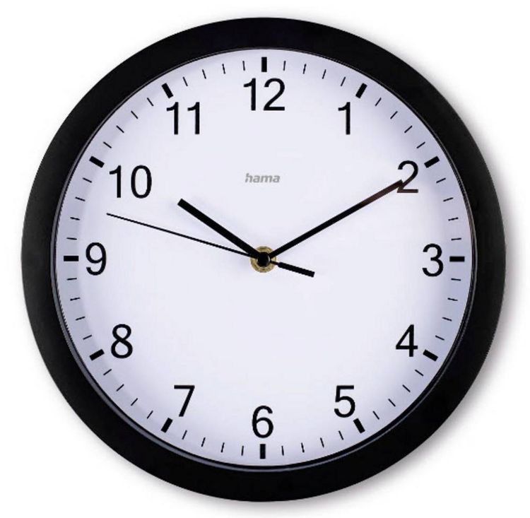Produktbild: Hama 00185865 Quarz Wanduhr 25cm x 250mm x 250mm x 40mm Schwarz