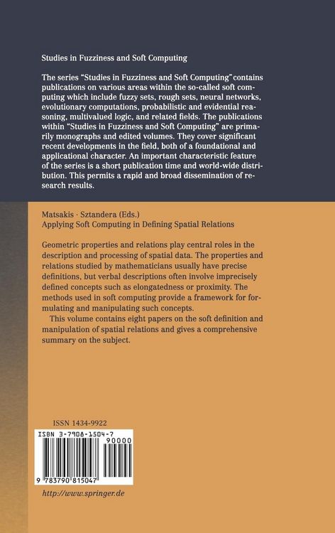 Produktbild: Applying Soft Computing in Defining Spatial Relations