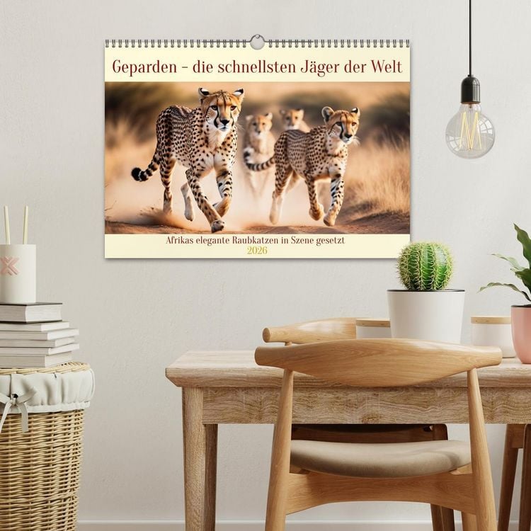 Produktbild: Geparden - die schnellsten J&auml;ger der Welt (Wandkalender 2026 DIN A3 quer), CALVENDO Monatskalender