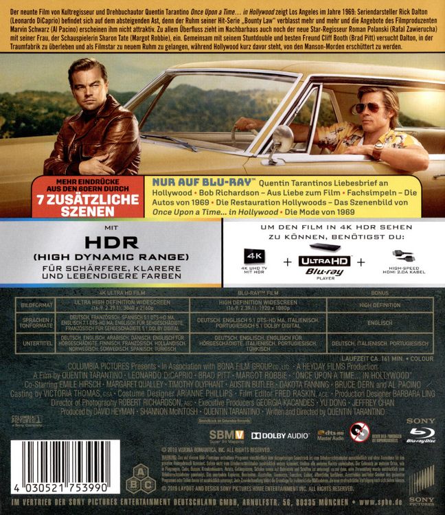 Produktbild: Once upon a time in... Hollywood (4K Ultra HD) (+ Blu-ray 2D)