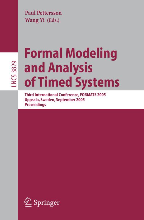 Produktbild: Formal Modeling and Analysis of Timed Systems
