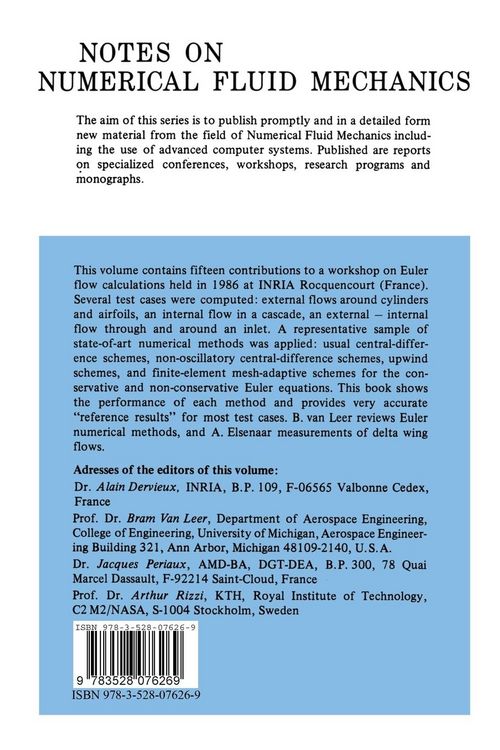 Produktbild: Numerical Simulation of Compressible Euler Flows