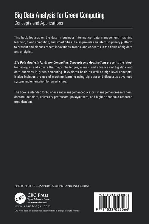 Produktbild: Big Data Analysis for Green Computing