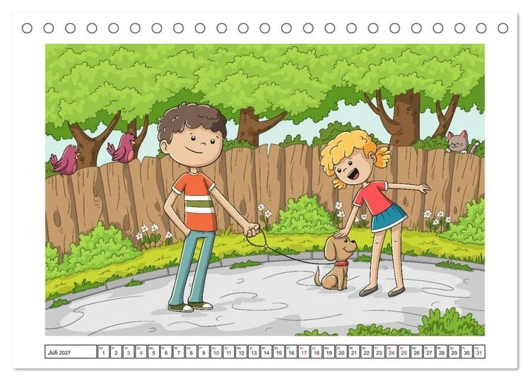 Produktbild: Der bunte Kinderkalender (Tischkalender 2027 DIN A5 quer), CALVENDO Monatskalender