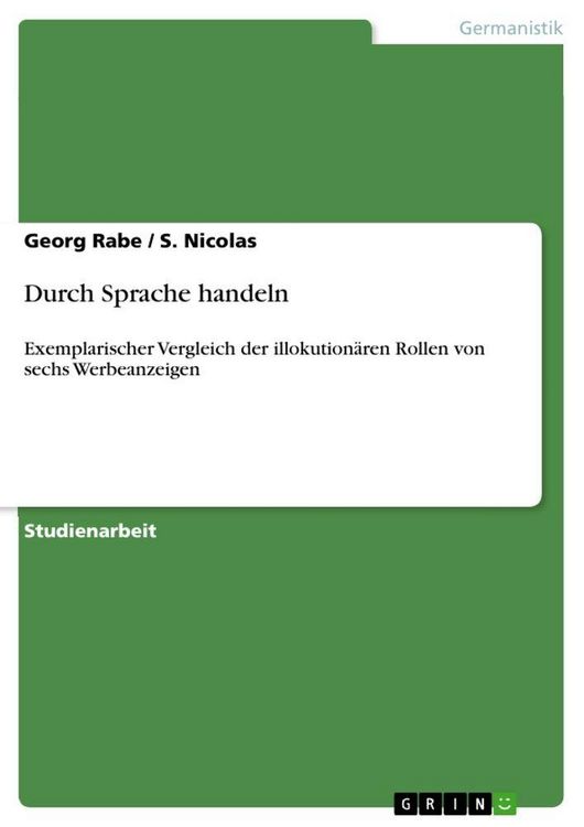 Produktbild: Durch Sprache handeln