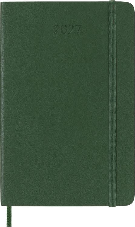 Produktbild: Moleskine 12 Monate Wochen Notizkalender 2027, Pocket/A6, 1 Wo = 1 Seite, rechts linierte Seite, Weicher Einband, Myrtengr&uuml;n