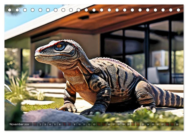 Produktbild: Ausgestorbene Tiere in der Moderne (Tischkalender 2026 DIN A5 quer), CALVENDO Monatskalender