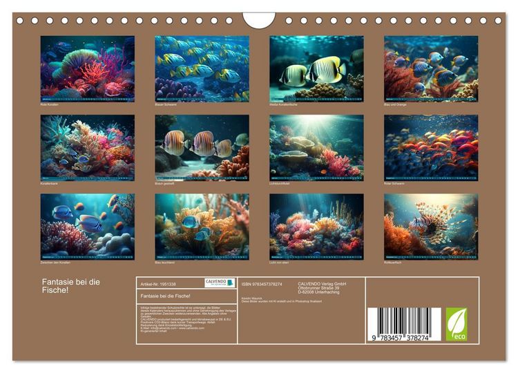 Produktbild: Fantasie bei die Fische! (Wandkalender 2026 DIN A4 quer), CALVENDO Monatskalender
