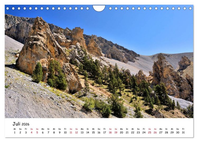 Produktbild: Franz&ouml;sische Alpen - Route des Grandes Alpes (Wandkalender 2026 DIN A4 quer), CALVENDO Monatskalender