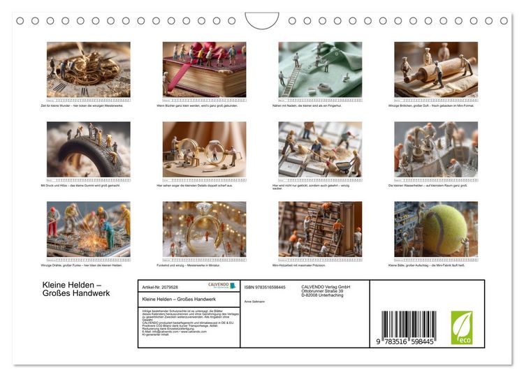Produktbild: Kleine Helden &ndash; Gro&szlig;es Handwerk (Wandkalender 2026 DIN A4 quer), CALVENDO Monatskalender