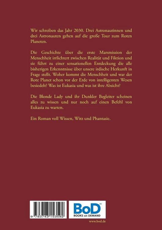 Produktbild: Eukasia und die Reise zum Mars