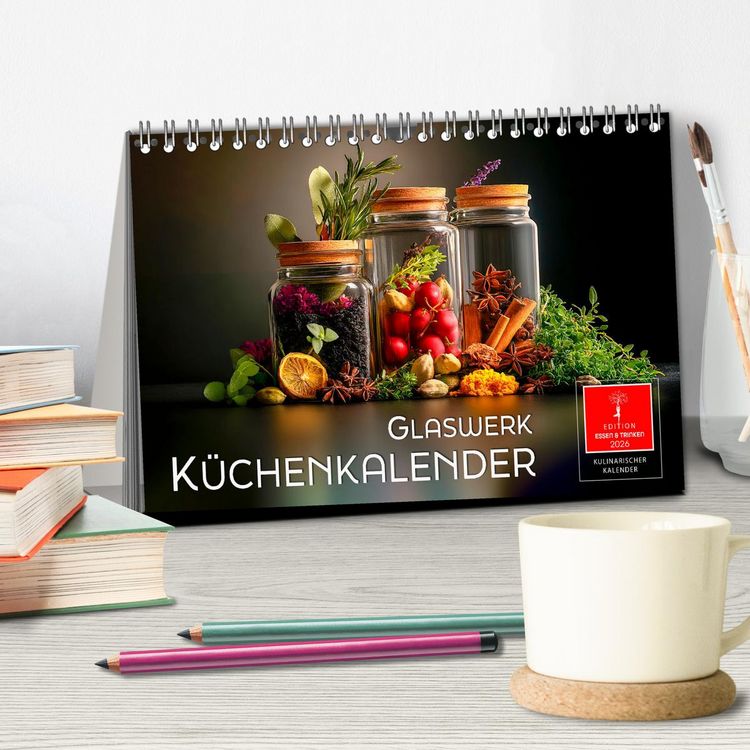 Produktbild: K&uuml;chenkalender Glaswerk (Tischkalender 2026 DIN A5 quer), CALVENDO Monatskalender
