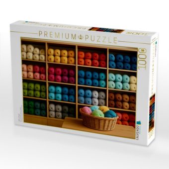 Produktbild: CALVENDO Puzzle Wolle im Regal | 1000 Teile Lege-Gr&ouml;&szlig;e 64x48cm Foto-Puzzle f&uuml;r gl&uuml;ckliche Stunden
