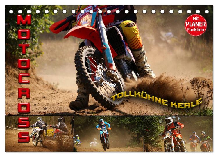 Produktbild: Motocross - tollk&uuml;hne Kerle (Tischkalender 2026 DIN A5 quer), CALVENDO Monatskalender