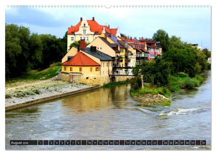 Produktbild: REGENSBURG - Impressionen (Wandkalender 2026 DIN A2 quer), CALVENDO Monatskalender
