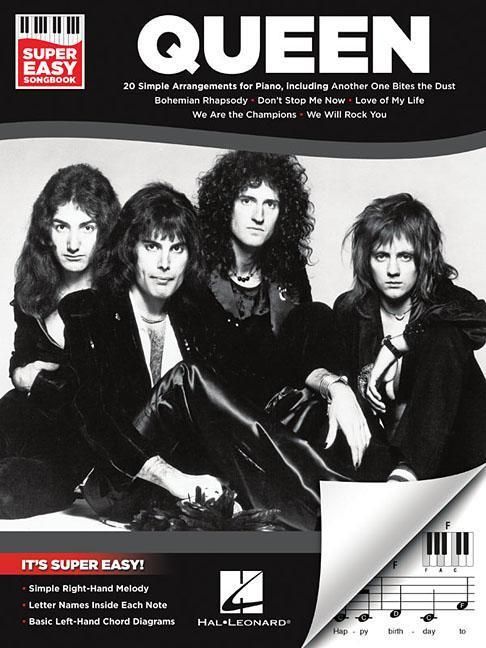Produktbild: Queen Super Easy Piano Sheet Music Songbook Super Easy Songbook Featuring 20 Queen Songs for Beginning Players Including Bohemian Rhapsody, We Will Rock You, Somebody to Love and More