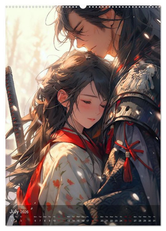 Produktbild: Her Love, His Life and Anime (High Quality Premium Wall Calendar 2026 DIN A2 portrait),CALVENDO 12 Month Wall Calendar