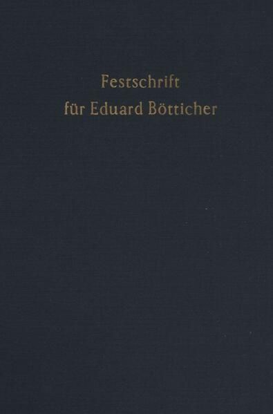 Produktbild: Festschrift f&uuml;r Eduard B&ouml;tticher zum 70. Geburtstag.