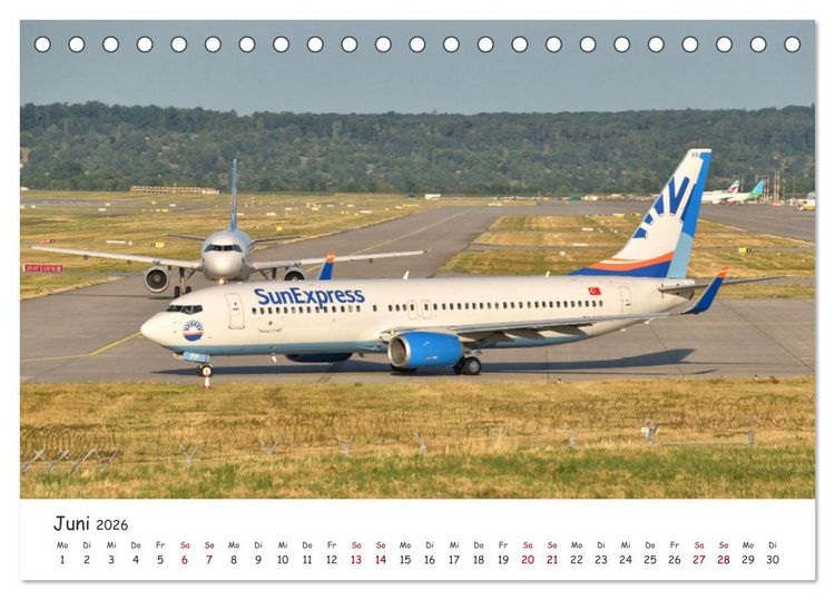 Produktbild: Flugzeuge auf Europas Flugh&auml;fen (Tischkalender 2026 DIN A5 quer), CALVENDO Monatskalender