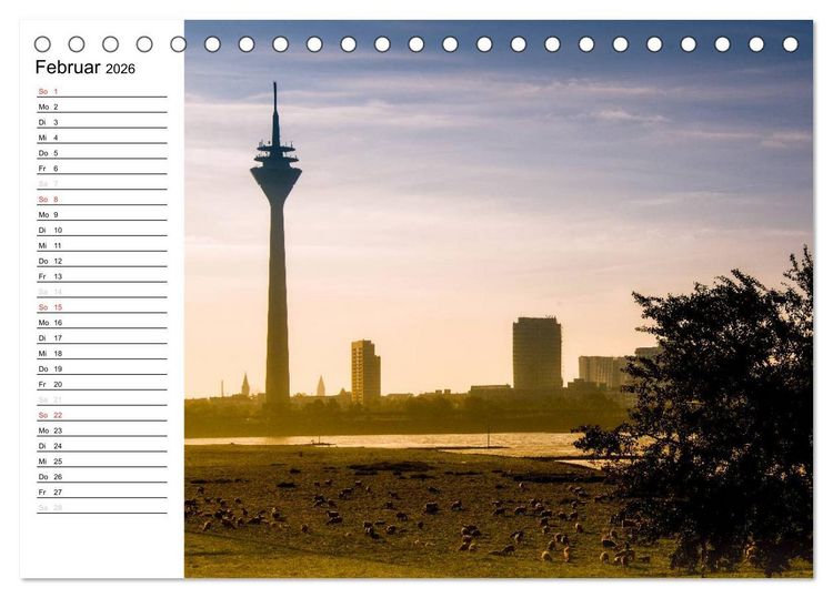 Produktbild: D&uuml;sseldorf - Impressionen (Tischkalender 2026 DIN A5 quer), CALVENDO Monatskalender