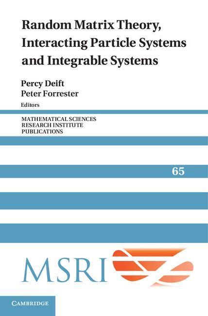 Produktbild: Random Matrix Theory, Interacting Particle Systems, and Integrable Systems