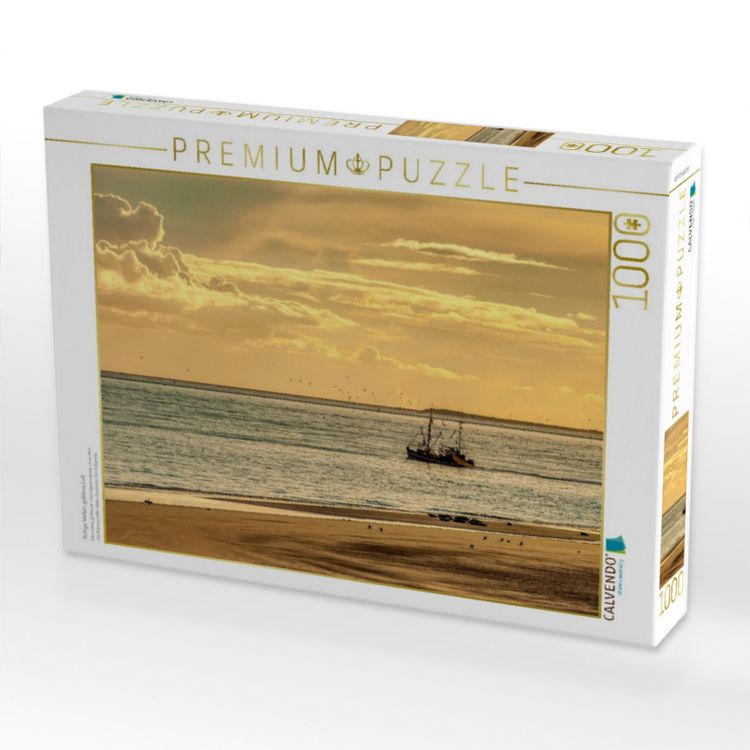 Produktbild: CALVENDO Puzzle Ruhige Wellen, goldene Luft | 1000 Teile Lege-Gr&ouml;&szlig;e 64x48cm Foto-Puzzle f&uuml;r gl&uuml;ckliche Stunden