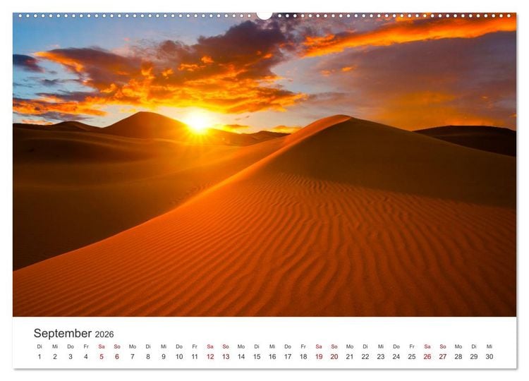 Produktbild: Sahara - Die gr&ouml;&szlig;te Trockenw&uuml;ste der Welt. (hochwertiger Premium Wandkalender 2026 DIN A2 quer), Kunstdruck in Hochglanz