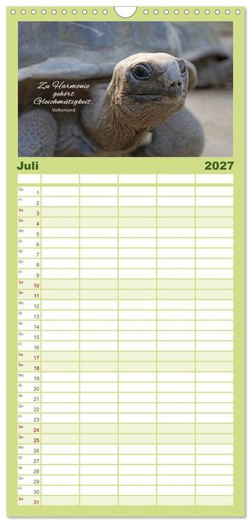 Produktbild: Familienplaner 2027 - Ruhe und Gelassenheit 2027 mit 5 Spalten (Wandkalender, 21 x 45 cm) CALVENDO
