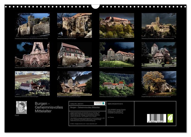 Produktbild: Burgen - Geheimnisvolles Mittelalter (Wandkalender 2026 DIN A3 quer), CALVENDO Monatskalender