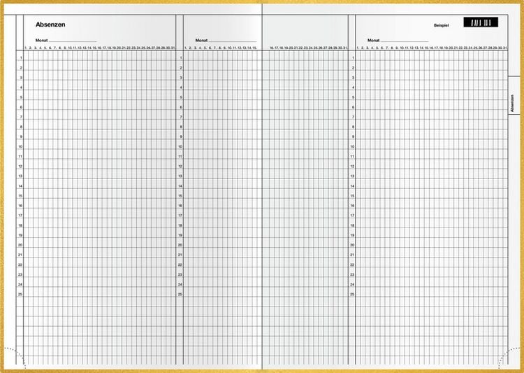 Produktbild: Vorbereitungsheft C5 gold