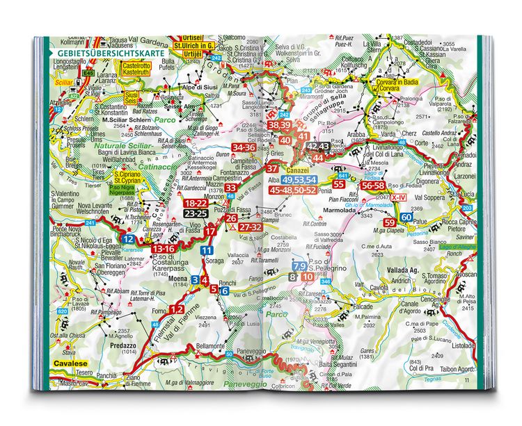 Produktbild: KOMPASS Wanderf&uuml;hrer Fassatal, Rosengarten, 60 Touren