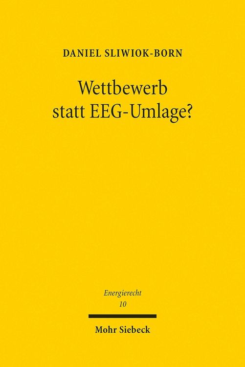 Produktbild: Wettbewerb statt EEG-Umlage?