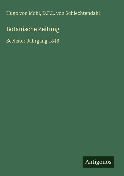Produktbild: Botanische Zeitung