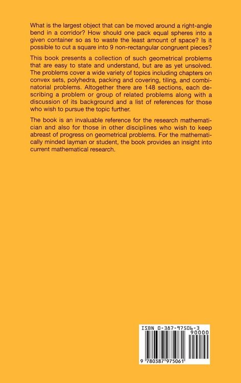 Produktbild: Unsolved Problems in Geometry