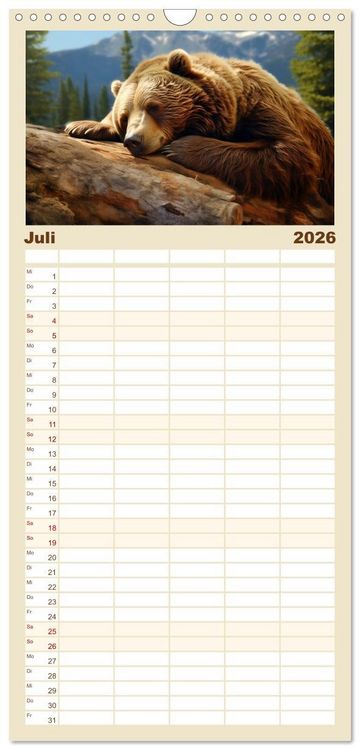 Produktbild: Familienplaner 2026 - Wenn sie schlafen... mit 5 Spalten (Wandkalender, 21 x 45 cm) CALVENDO