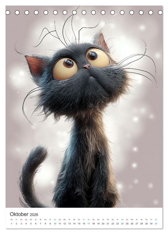 Produktbild: Miau & Mauz (Tischkalender 2026 DIN A5 hoch), CALVENDO Monatskalender