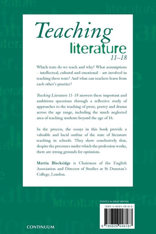 Produktbild: Teaching Literature, 11-18
