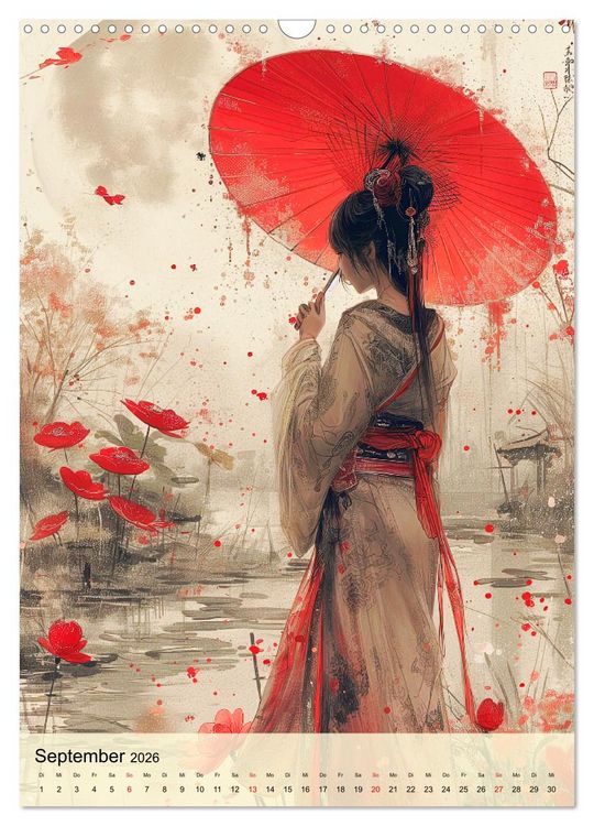 Produktbild: Geishas. Japans traditionelle und faszinierende Kultur (Wandkalender 2026 DIN A3 hoch), CALVENDO Monatskalender