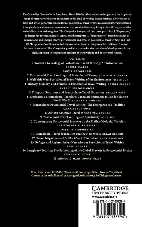 Produktbild: The Cambridge Companion to Postcolonial Travel Writing