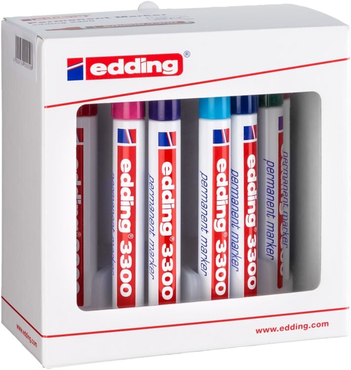 Produktbild: edding 3300 Permanentmarker, 10er Set Keilspitze