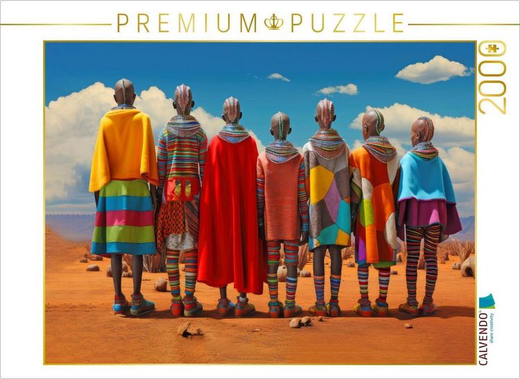 Produktbild: CALVENDO Puzzle Surrealismus trifft Massai-Kultur | 2000 Teile Lege-Gr&ouml;&szlig;e 90x67cm Foto-Puzzle f&uuml;r gl&uuml;ckliche Stunden