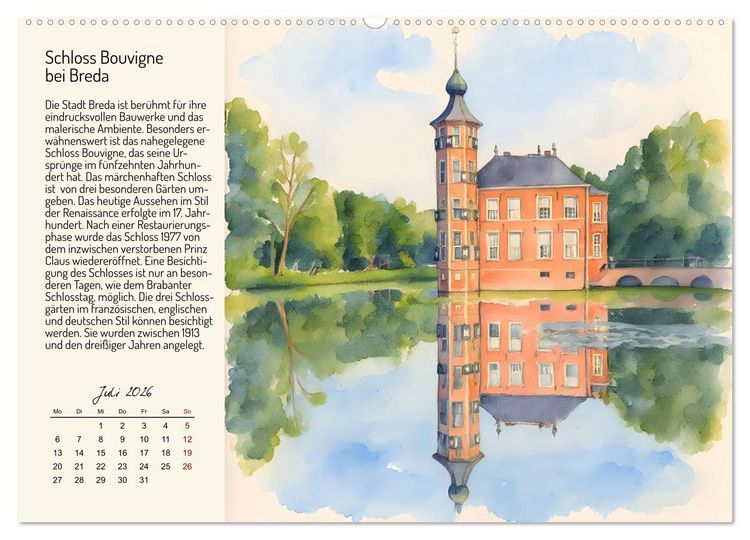 Produktbild: Romantische Reise durch die Niederlande (hochwertiger Premium Wandkalender 2026 DIN A2 quer), Kunstdruck in Hochglanz