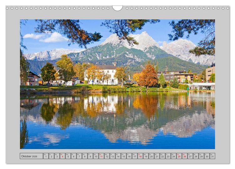 Produktbild: Gr&uuml;&szlig;e aus Saalfelden (Wandkalender 2026 DIN A3 quer), CALVENDO Monatskalender