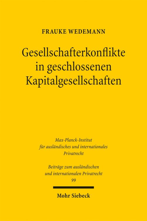 Produktbild: Gesellschafterkonflikte in geschlossenen Kapitalgesellschaften