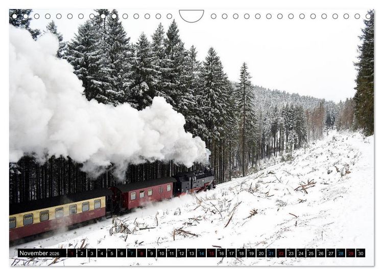 Produktbild: Dampf am Brocken - Die Harzquerbahn (Wandkalender 2026 DIN A4 quer), CALVENDO Monatskalender