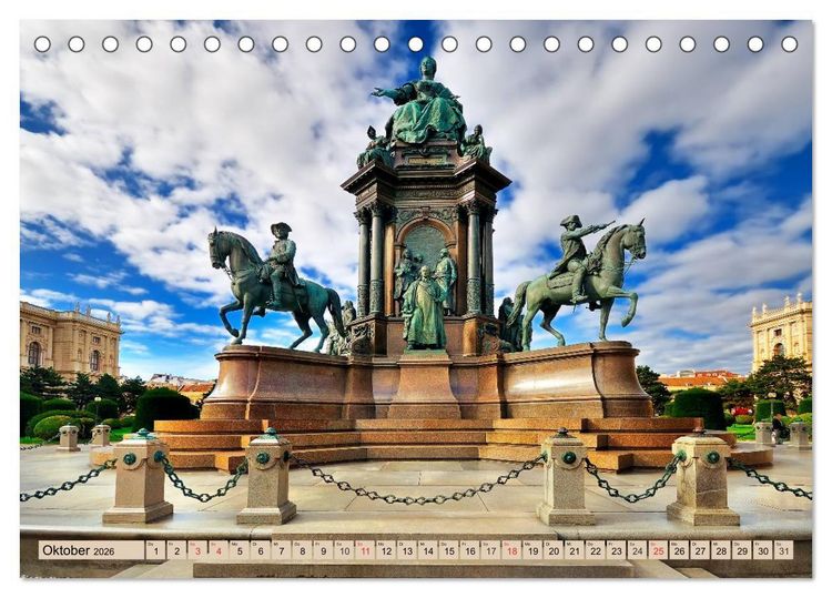 Produktbild: Geliebtes Wien. &Ouml;sterreichs Perle an der Donau (Tischkalender 2026 DIN A5 quer), CALVENDO Monatskalender