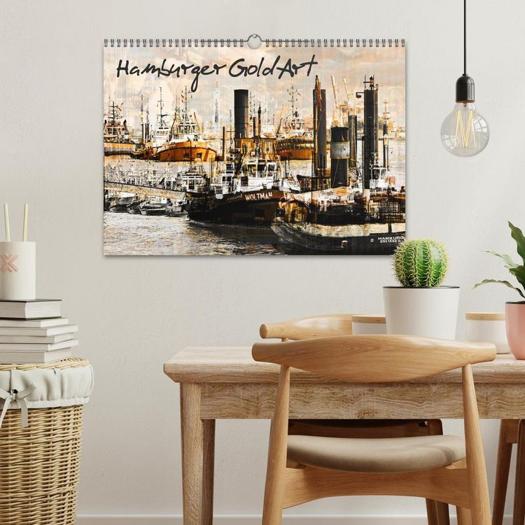 Produktbild: Hamburger GoldArt (Wandkalender 2026 DIN A3 quer), CALVENDO Monatskalender