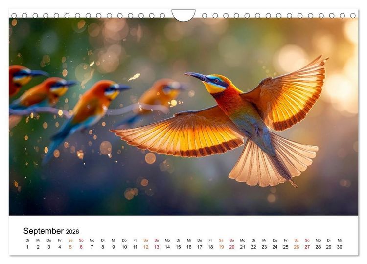 Produktbild: Bienenfresser - im Flug der Farben (Wandkalender 2026 DIN A4 quer), CALVENDO Monatskalender