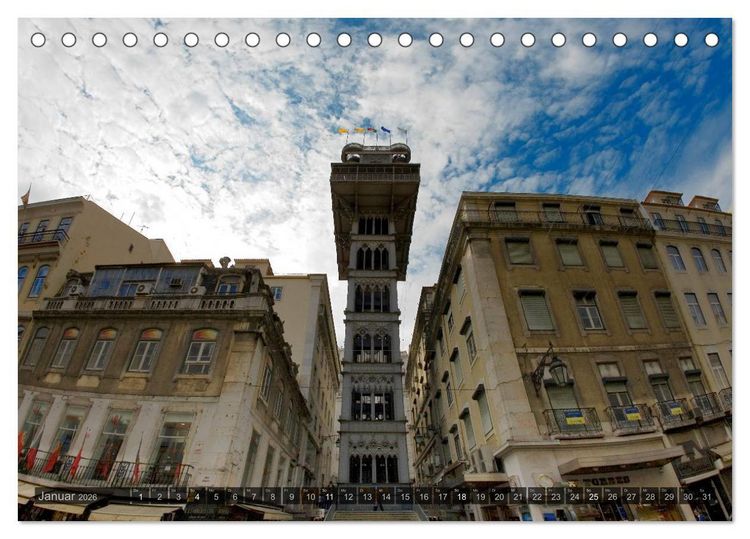 Produktbild: Lissabon &ndash; Portugals Metropole (Tischkalender 2026 DIN A5 quer), CALVENDO Monatskalender