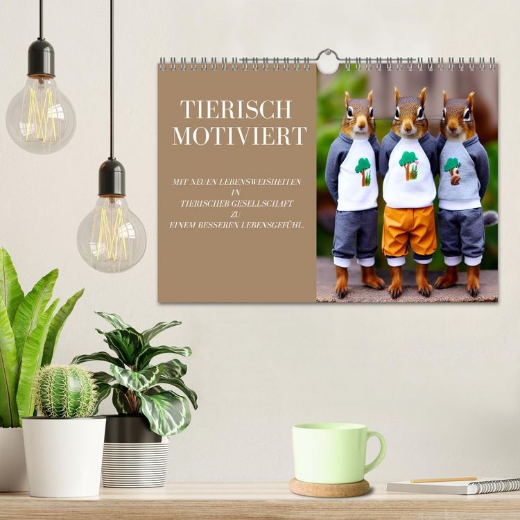 Produktbild: Tierisch motiviert (Wandkalender 2026 DIN A4 quer), CALVENDO Monatskalender